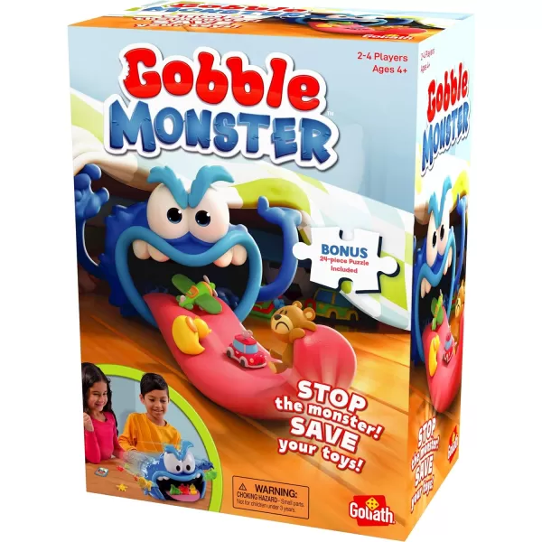 Gobble Monster Game  Save Your Toys from The Monsters Tongue Before Its Too Late  Includes 24Piece Puzzle by Goliath