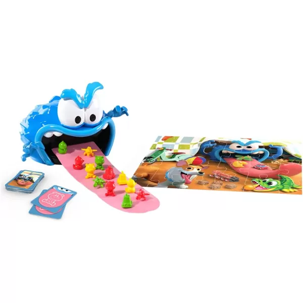 Gobble Monster Game  Save Your Toys from The Monsters Tongue Before Its Too Late  Includes 24Piece Puzzle by Goliath