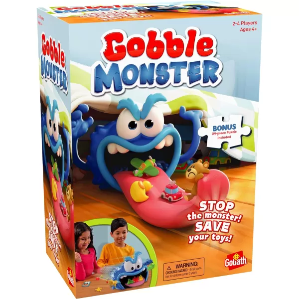 Gobble Monster Game  Save Your Toys from The Monsters Tongue Before Its Too Late  Includes 24Piece Puzzle by Goliath