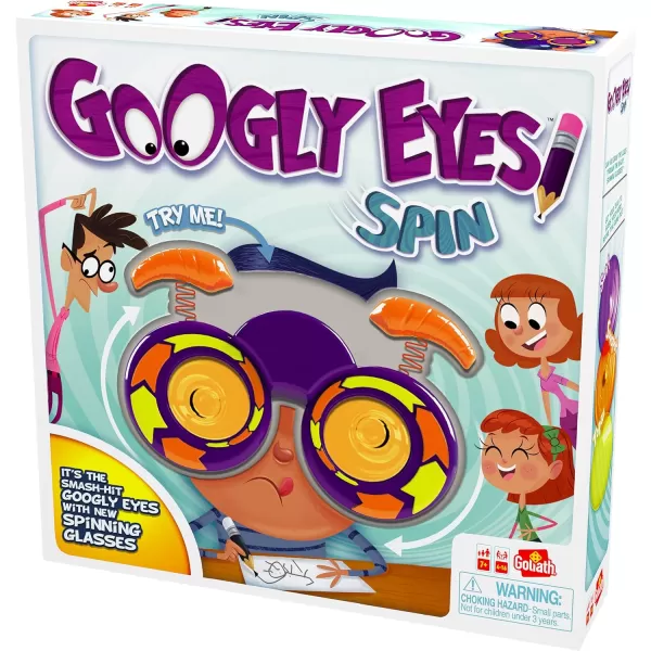 Googly Eyes Spin  The Classic Googly Eyes Family Drawing Game with Crazy VisionAltering Spinning Glasses by Goliath Multi Color