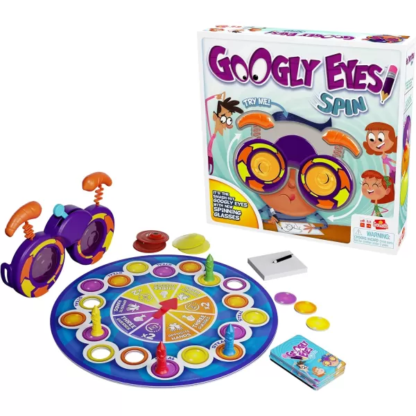 Googly Eyes Spin  The Classic Googly Eyes Family Drawing Game with Crazy VisionAltering Spinning Glasses by Goliath Multi Color