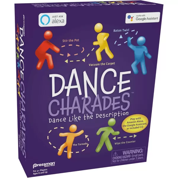 Pressman Dance Charades Game Can Be Played with Included CD Alexa Skills or Google Assistant