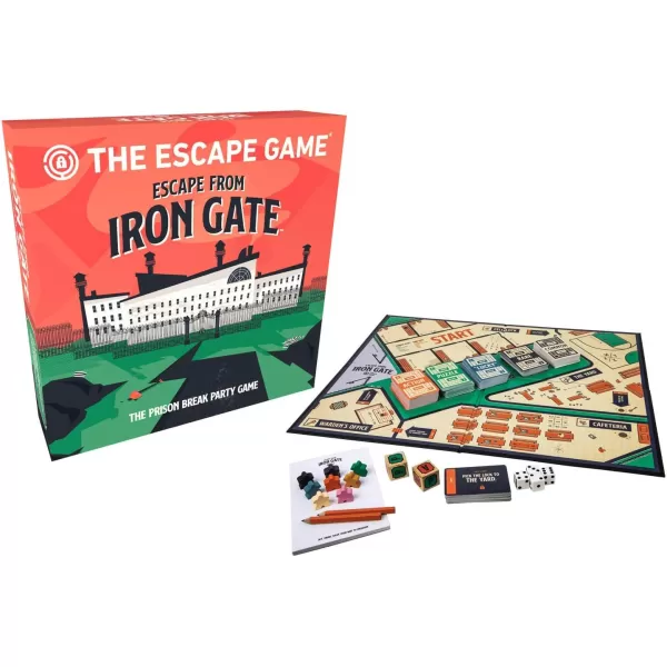 The Escape Game Escape from Iron Gate  The Puzzle Completing Drawing Acting and Trading Prison Break Party Game by Pressman Multi Color