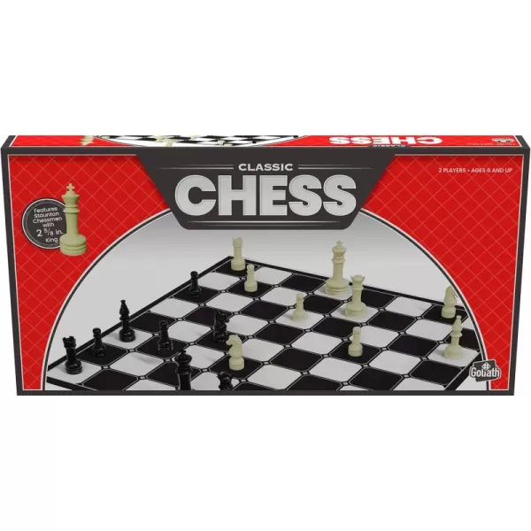 Chess with Folding Board and Full Size Chess Pieces Amazon Exclusive by Goliath