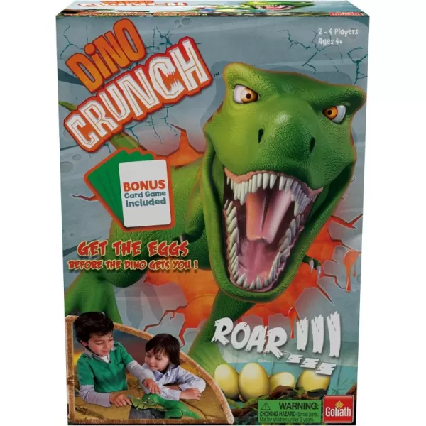 Dino Crunch  Get The Eggs Before The Dino Gets You  Includes A Fun Shark Bite War Card Game by Goliath