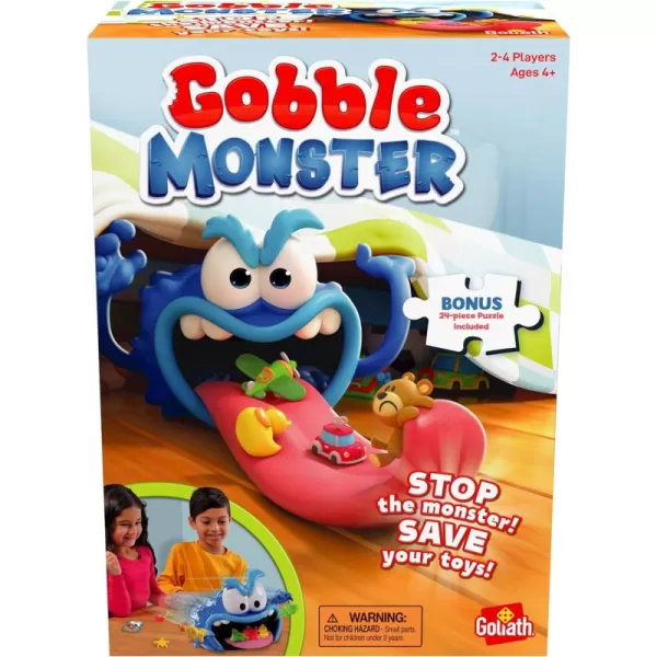 Gobble Monster Game  Save Your Toys from The Monsters Tongue Before Its Too Late  Includes 24Piece Puzzle by Goliath