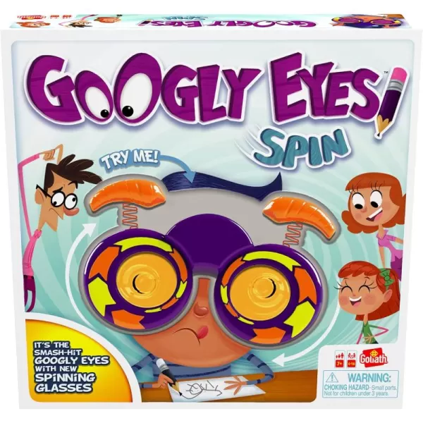 Googly Eyes Spin  The Classic Googly Eyes Family Drawing Game with Crazy VisionAltering Spinning Glasses by Goliath Multi Color