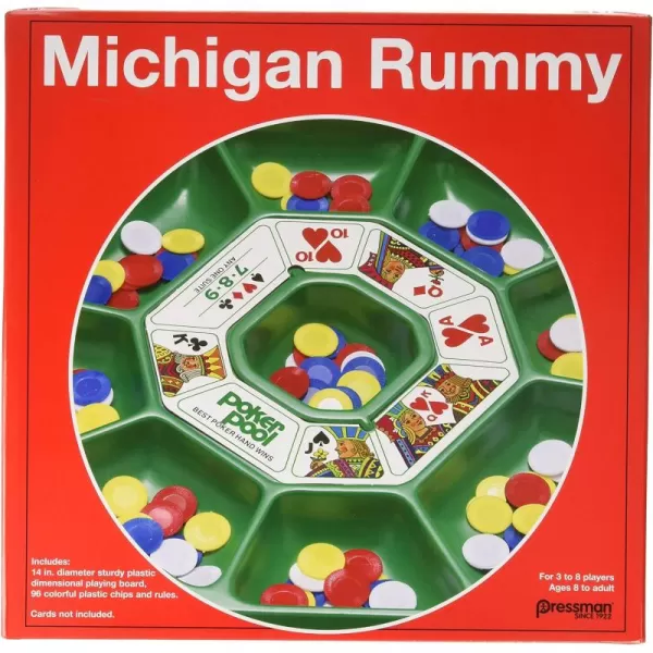 Pressman Michigan Rummy The Perfect Blend of Rummy and Poker for an Entirely New Game Experience 5quot