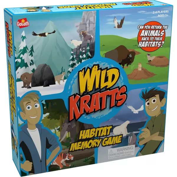 Goliath Wild Kratts Habitat Memory Game  Classic Memory Gameplay with Creative Storytelling  Learn Animal Facts While You Play Ages 5 and Up 24 Players