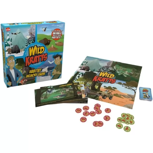 Goliath Wild Kratts Habitat Memory Game  Classic Memory Gameplay with Creative Storytelling  Learn Animal Facts While You Play Ages 5 and Up 24 Players