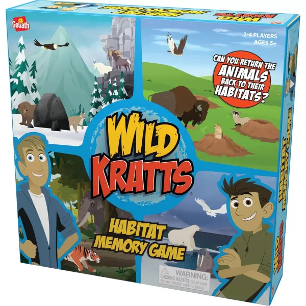 Goliath Wild Kratts Habitat Memory Game  Classic Memory Gameplay with Creative Storytelling  Learn Animal Facts While You Play Ages 5 and Up 24 Players