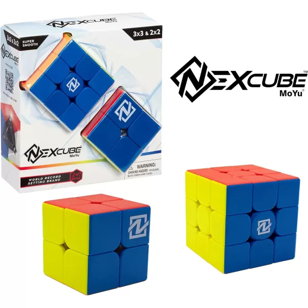 NEXcube 3x3  2x2 Classic  Stickerless Speed Cube  Super Smooth Technology Unlocks Super Speed to Break Records  Multicolor