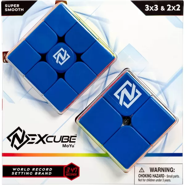 NEXcube 3x3  2x2 Classic  Stickerless Speed Cube  Super Smooth Technology Unlocks Super Speed to Break Records  Multicolor