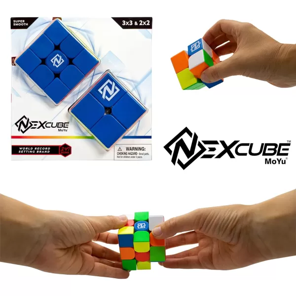 NEXcube 3x3  2x2 Classic  Stickerless Speed Cube  Super Smooth Technology Unlocks Super Speed to Break Records  Multicolor