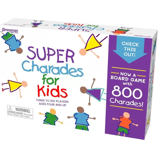 Super Charades for Kids Board Game  The No Reading Required Family Game by Pressman
