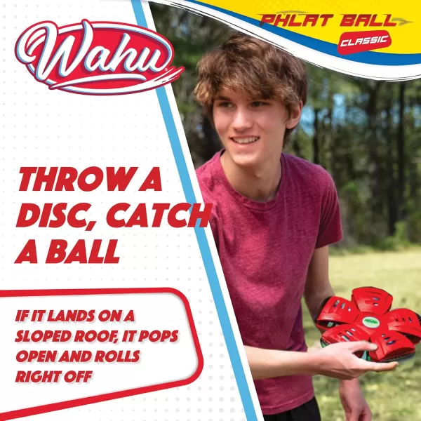 WAHU Phlat Ball Classic Flying Saucer Ball Toy for Kids Ages 5 Collapsible Time Delay Frisbee Flying Disc Toy Throw a Disc Catch a BallRed