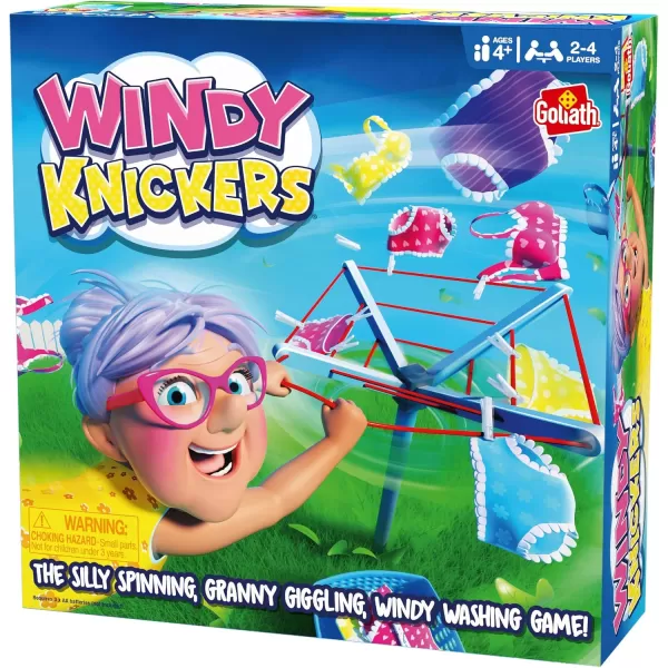 Windy Knickers  The Silly Spinning Granny Giggling Windy Washing Game by Goliath