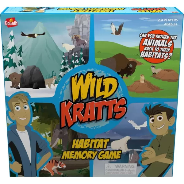 Goliath Wild Kratts Habitat Memory Game  Classic Memory Gameplay with Creative Storytelling  Learn Animal Facts While You Play Ages 5 and Up 24 Players