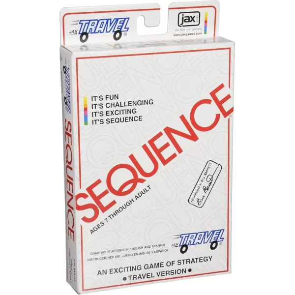 Jax Travel SEQUENCE  The Exciting Strategy Game in a Compact Travel Case  White