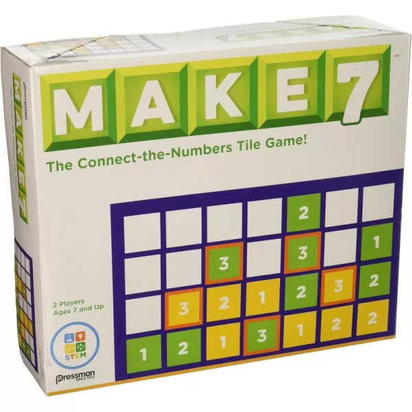 Make 7  The ConnectTheNumbers Tile Game by Pressman Multi Color 5quot