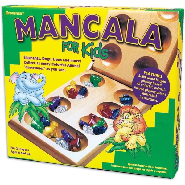 Mancala For Kids  Simple Strategy Game That Appeals to Kids by Pressman Multi Color 5quot