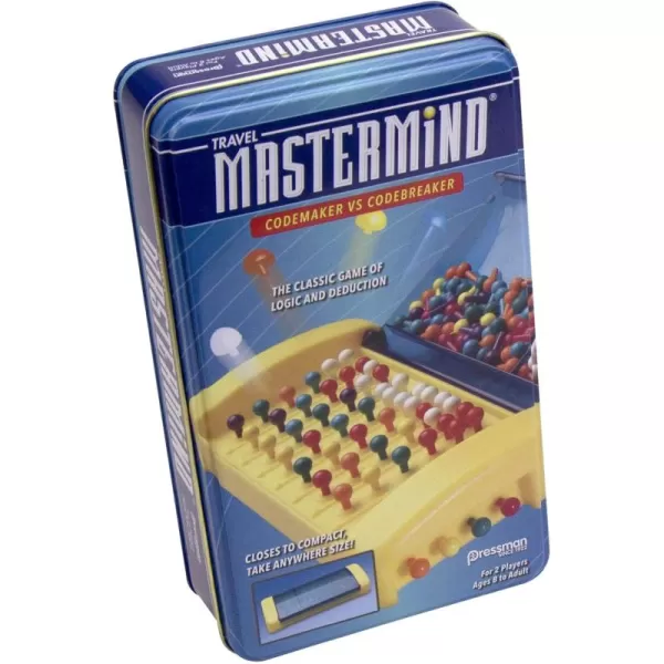 Mastermind in Tin  Exciting Two Player Strategy Game in Convenient Storage Tin by Pressman Multi Color 3024