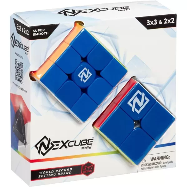 NEXcube 3x3  2x2 Classic  Stickerless Speed Cube  Super Smooth Technology Unlocks Super Speed to Break Records  Multicolor