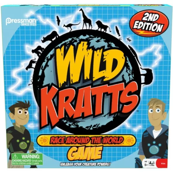 Pressman Wild Kratts Race Around the World Board Game Multicolor 5quotSingle