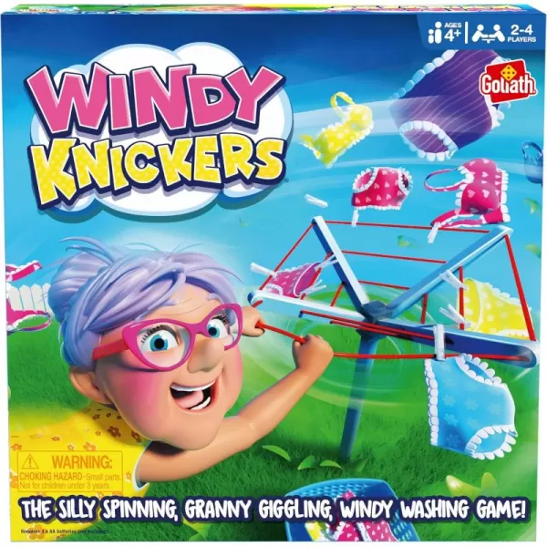 Windy Knickers  The Silly Spinning Granny Giggling Windy Washing Game by Goliath