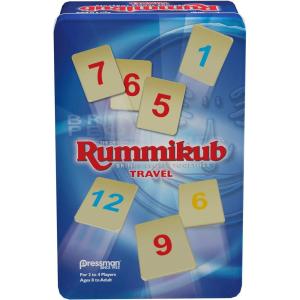 imageRummikub in Travel Tin  The Original Rummy Tile Game by Pressman Blue B07GLGBW9X