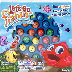imageLets Go Fishin Game by Pressman  The Original FastAction Fishing Game 14 players
