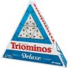 imagePressman TriOminos  Deluxe Edition Triangular Tiles with Brass Spinners 5quot