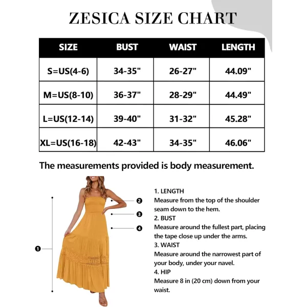 ZESICA Womens 2024 Summer Bohemian Strapless Off Shoulder Lace Trim Backless Flowy A Line Beach Long Maxi DressYellow