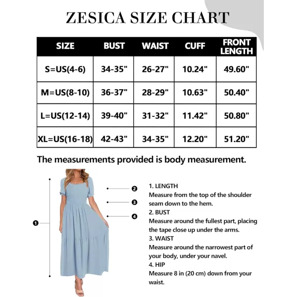 ZESICA Womens 2024 Summer Boho Floral Print Square Neck Ruffle Swing Beach Long Maxi DressLightblue