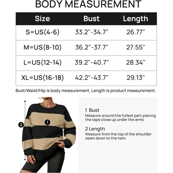 ZESICA Womens Fall Sweatshirt Tops Crewneck Long Sleeve Loose Oversized Striped Fleece Pullover 2024 ClothesToffee