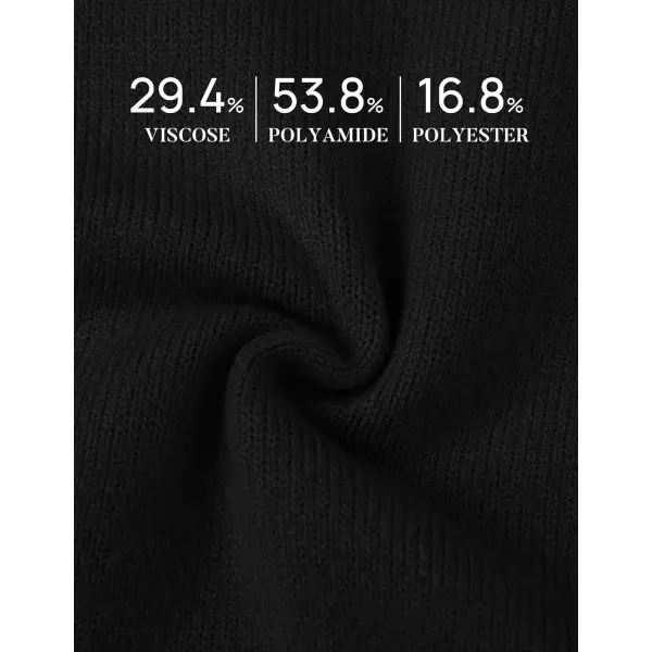 ZESICA Womens Fleece Sherpa Lined Sweater Winter Thermal Shirts 2024 Long Sleeve Mock Neck Slim Fitted Pullover TopsBlack