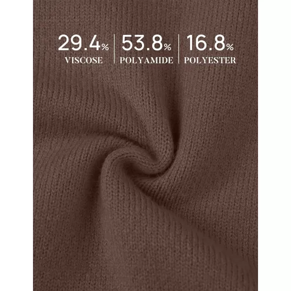 ZESICA Womens Fleece Sherpa Lined Sweater Winter Thermal Shirts 2024 Long Sleeve Mock Neck Slim Fitted Pullover TopsCoffee