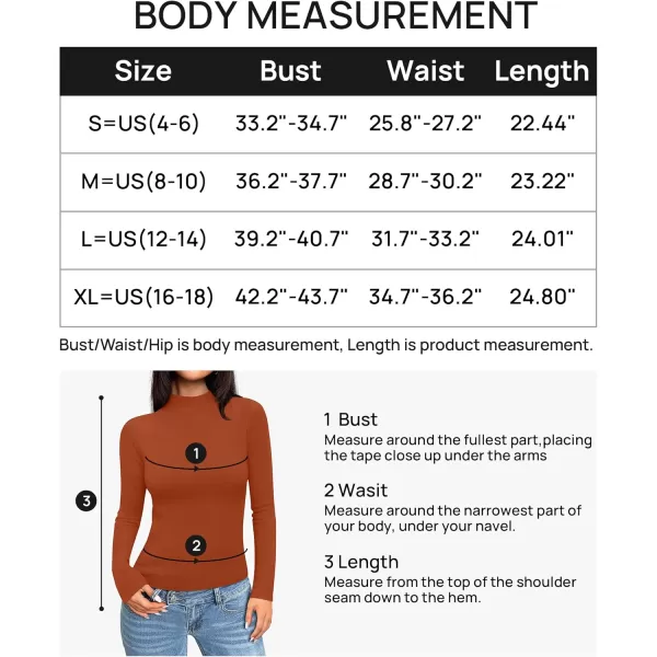 ZESICA Womens Fleece Sherpa Lined Sweater Winter Thermal Shirts 2024 Long Sleeve Mock Neck Slim Fitted Pullover TopsRust