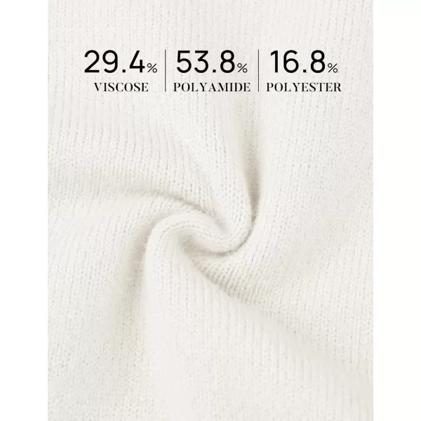 ZESICA Womens Fleece Sherpa Lined Sweater Winter Thermal Shirts 2024 Long Sleeve Mock Neck Slim Fitted Pullover TopsWhite