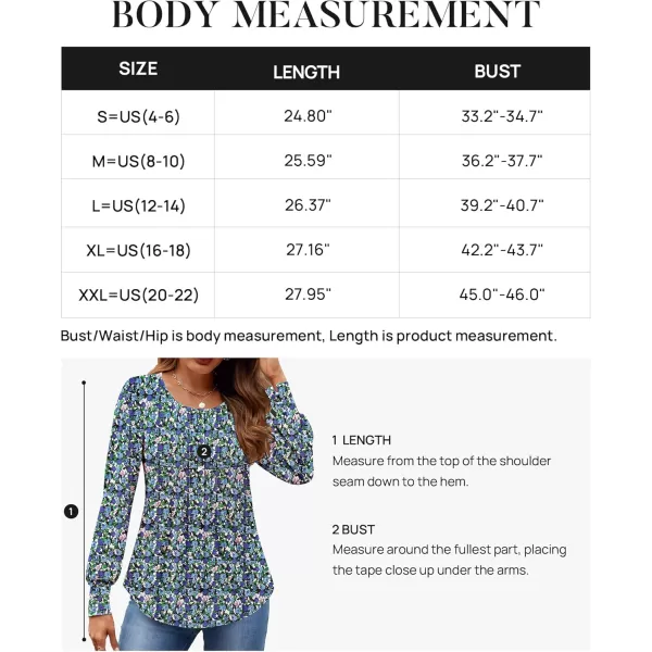 ZESICA Long Sleeve Shirts for Women Fall Tops Crew Neck Pleated Casual Tunic BlousesBlue Pink