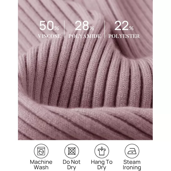 ZESICA Womens 2024 Fall Long Sleeve Turtleneck T Shirt Ribbed Knit Sweater Slim Fit Basic Casual Tee TopsTaro