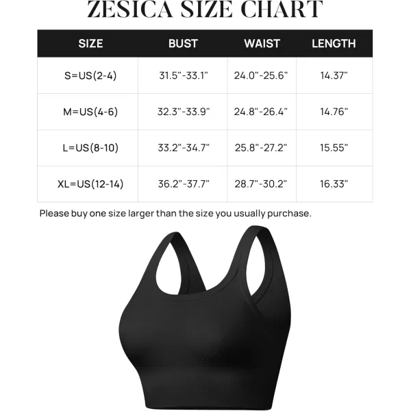 ZESICA Womens Crop Tank Tops Ribbed Square Neck Basic Workout Yoga Tops Summer Sleeveless ShirtsBlack