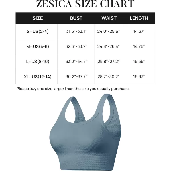 ZESICA Womens Crop Tank Tops Ribbed Square Neck Basic Workout Yoga Tops Summer Sleeveless ShirtsDustyblue