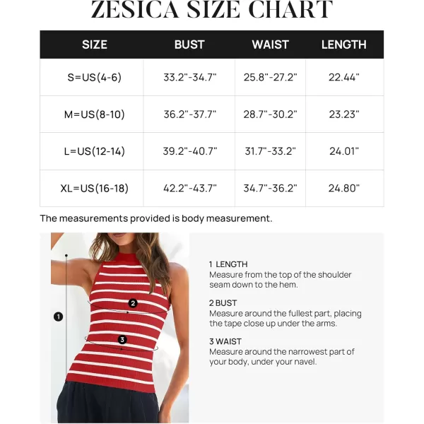 ZESICA Womens Ribbed Tank Tops High Neck Slim Fitted Striped Basic Casual Summer Sleeveless ShirtsRed