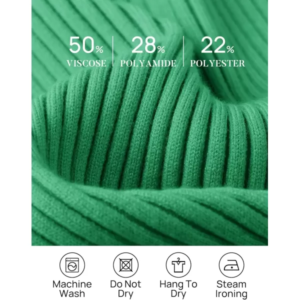 ZESICA Womens 2024 Long Sleeve Square Neck T Shirts Slim Fitted Elegant Fall Ribbed Knit Casual Tee TopsGreen