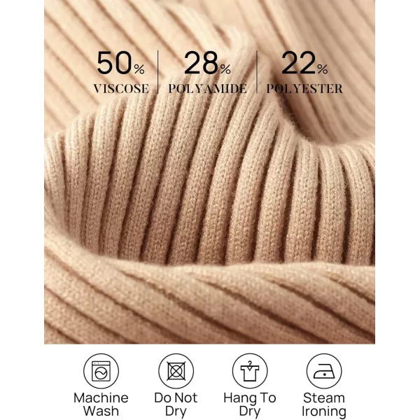 ZESICA Womens 2024 Long Sleeve Square Neck T Shirts Slim Fitted Elegant Fall Ribbed Knit Casual Tee TopsToffee