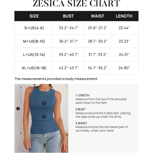 ZESICA Womens 2024 Summer Sleeveless Tank Tops Ribbed High Neck Racerback Slim Fitted Color Block Casual ShirtsDarkblue