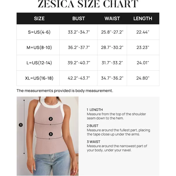 ZESICA Womens 2024 Summer Sleeveless Tank Tops Ribbed High Neck Racerback Slim Fitted Color Block Casual ShirtsPink