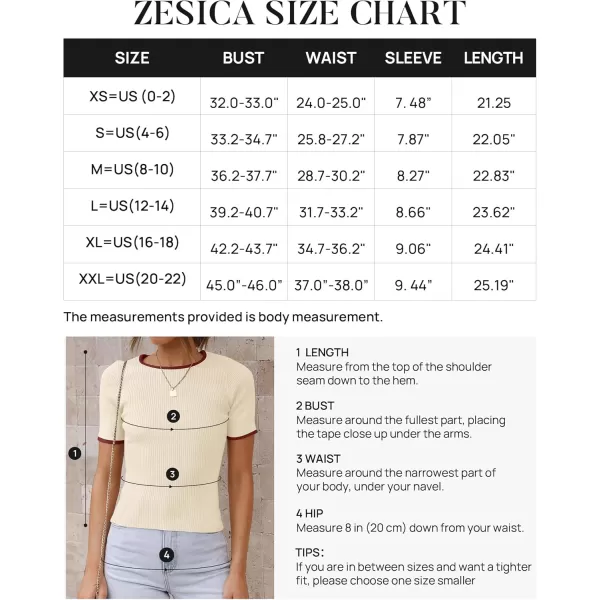 ZESICA Womens Short Sleeve Crewneck T Shirt 2024 Summer Ribbed Knit Slim Fit Basic Solid Color Tee TopsApricot
