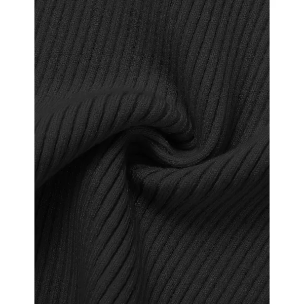 ZESICA Womens Short Sleeve Crewneck T Shirt 2024 Summer Ribbed Knit Slim Fit Basic Solid Color Tee TopsBlack